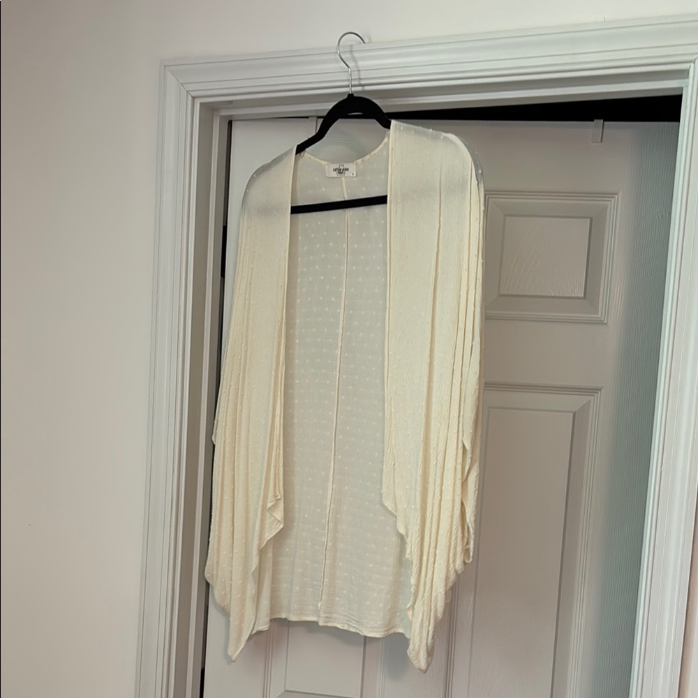 Carly Jean Los Angeles Cream Cardigan Sweater